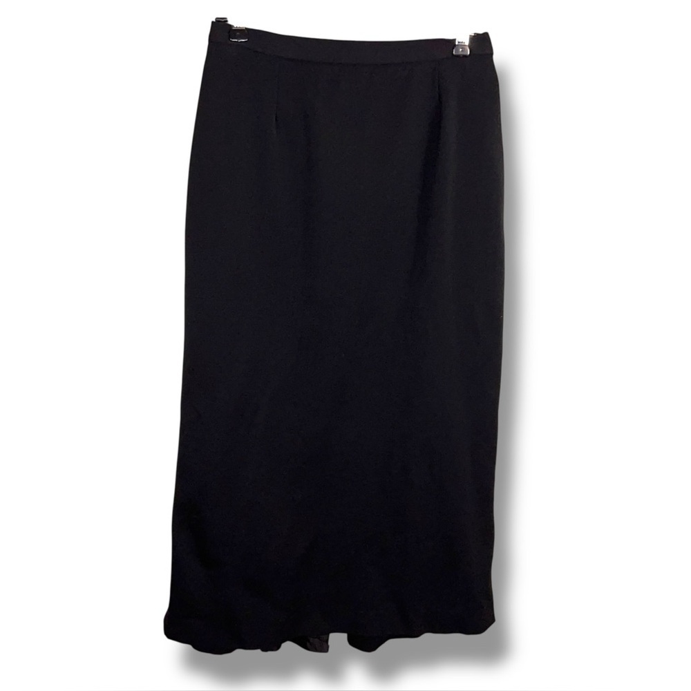 Vintage Size 4 Black Classic Skirt Lined Zip Closure Academia Pinup Retro Opaque